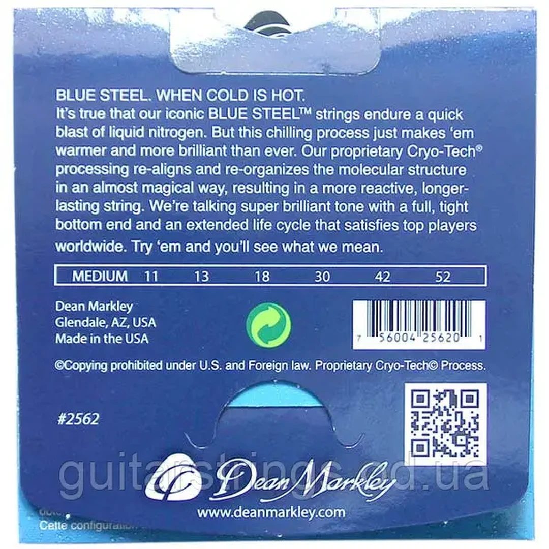 Струны для электрогитары Dean Markley 2562 Blue Steel 11-52