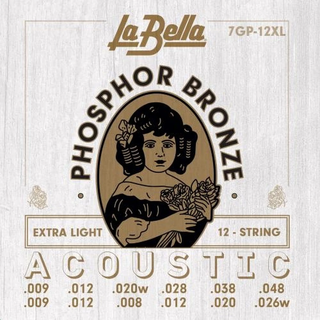 Струны для 12-ти струнной гитары La Bella 7GP12XL