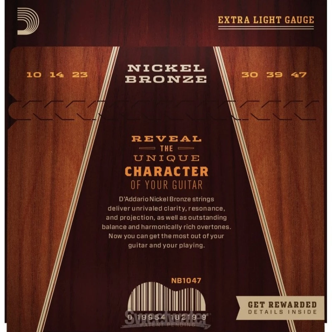 Струны для акустической гитары D'Addario NB1047 10-47
