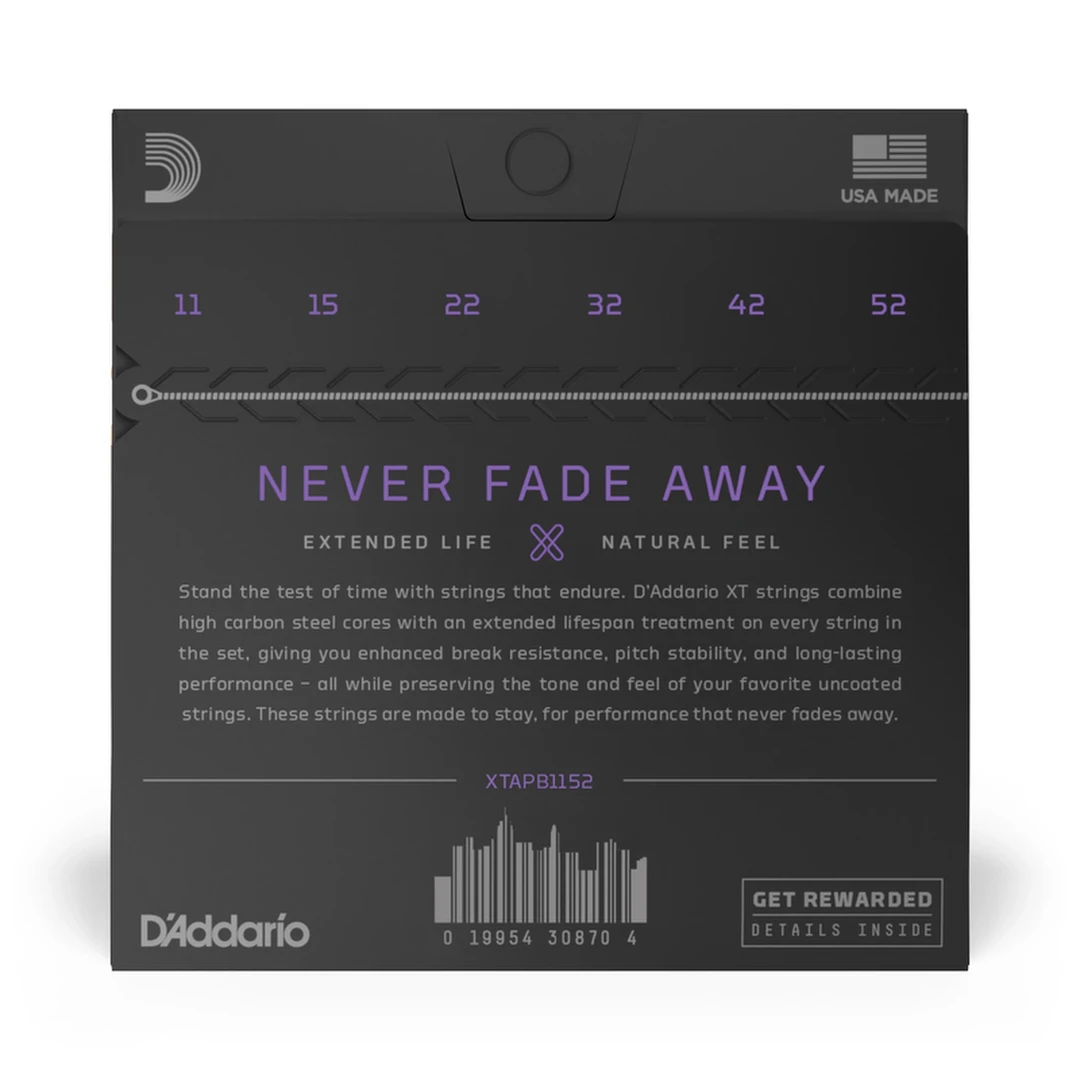 Струны для акустической гитары D'Addario XTAPB1152 11-52