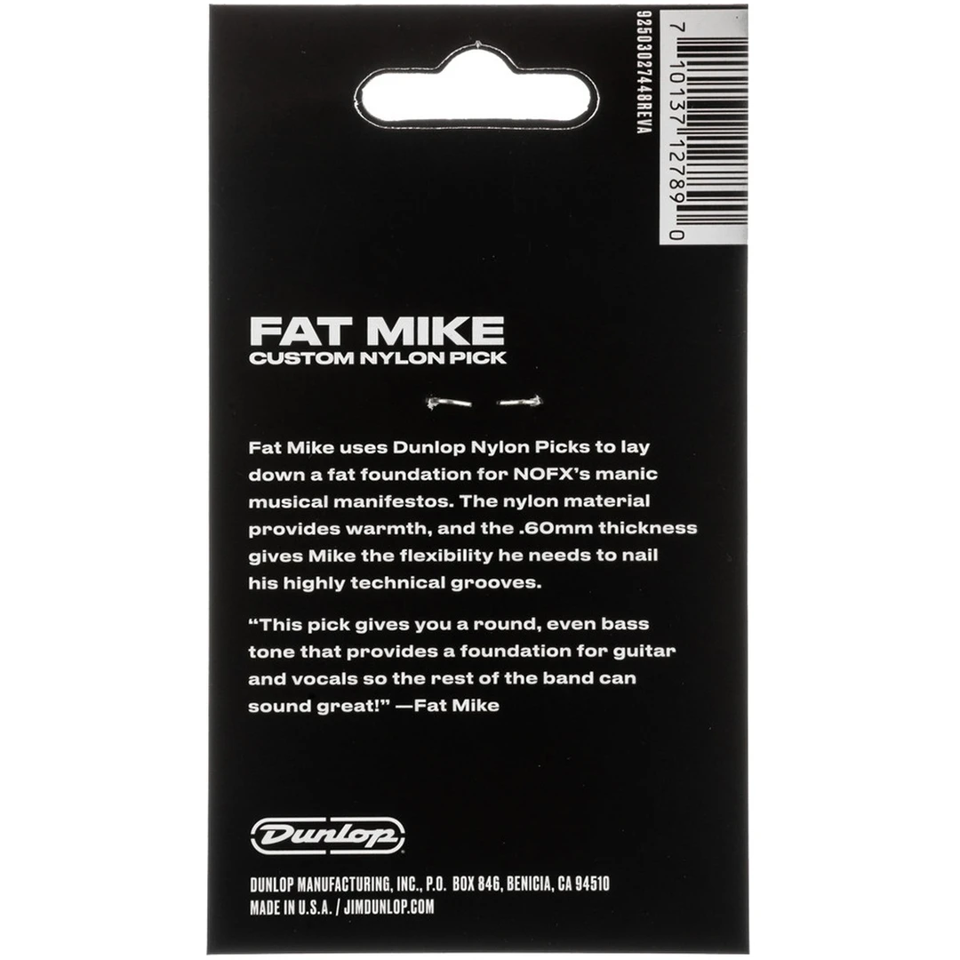 Набор медиаторов Dunlop 44P060FM Fat Mike Nylon Standard .60