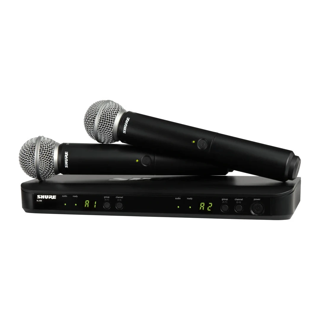 Радиосистема двухканальная с двумя ручными микрофонами SM58 Shure BLX288E/SM58-H8E
