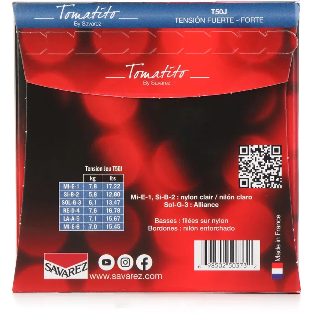 Струны для классической гитары Savarez T50J Flamenco Tomatito Forte