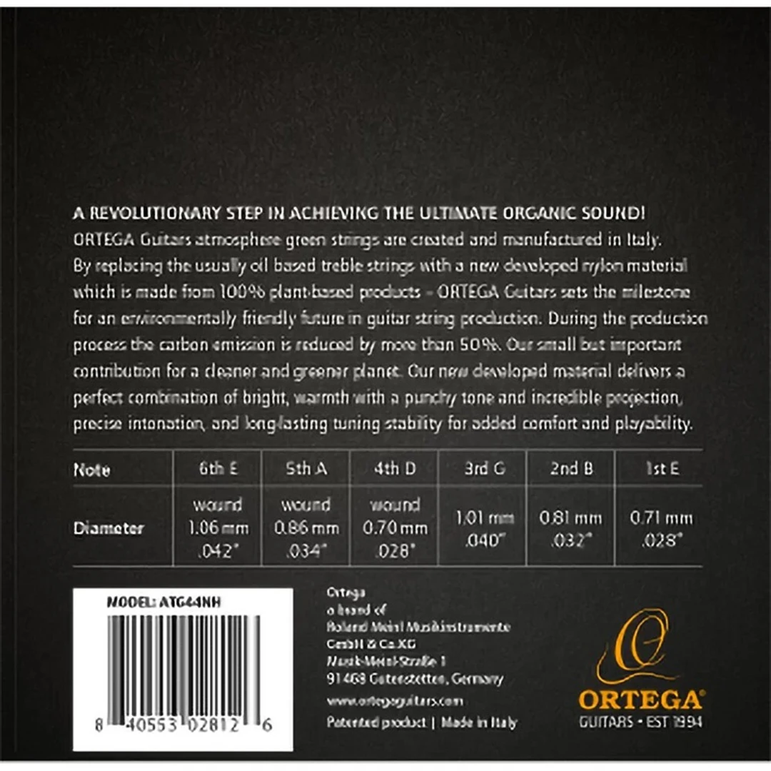 Струны для классической гитары Ortega ATG44NM