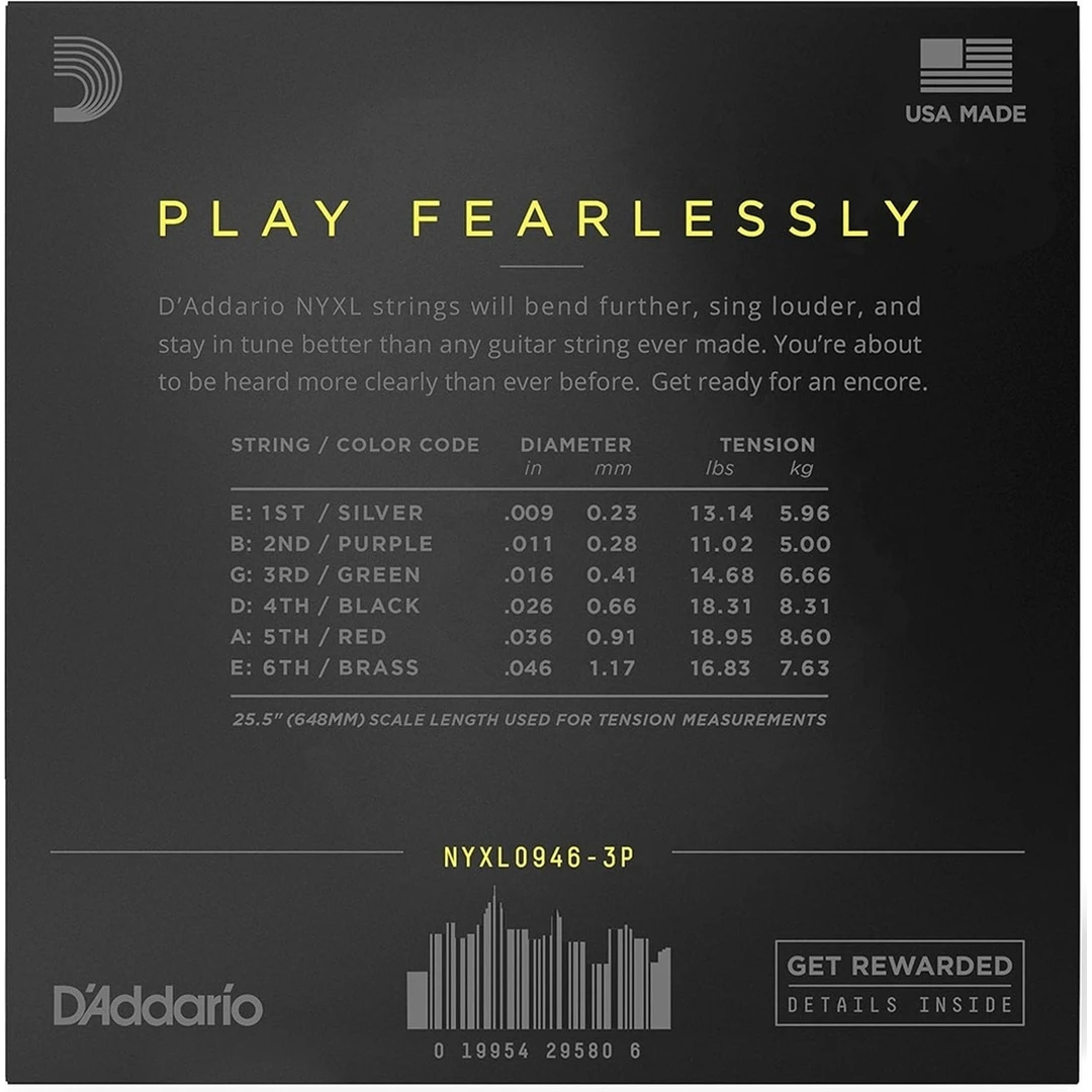 Струны для электрогитары D'Addario NYXL0946-3P 09-46