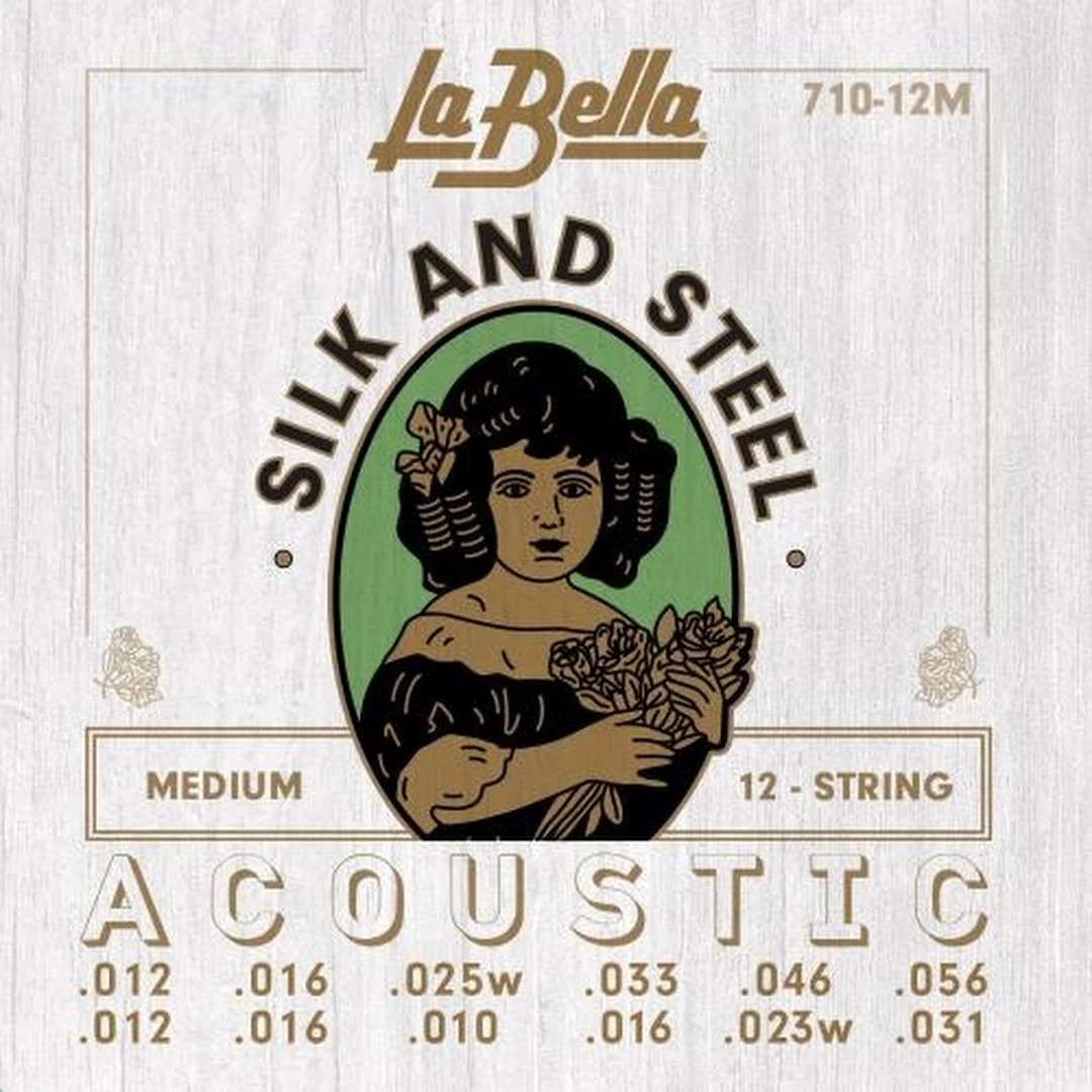 Струны для 12-ти струнной гитары La Bella 710-12M