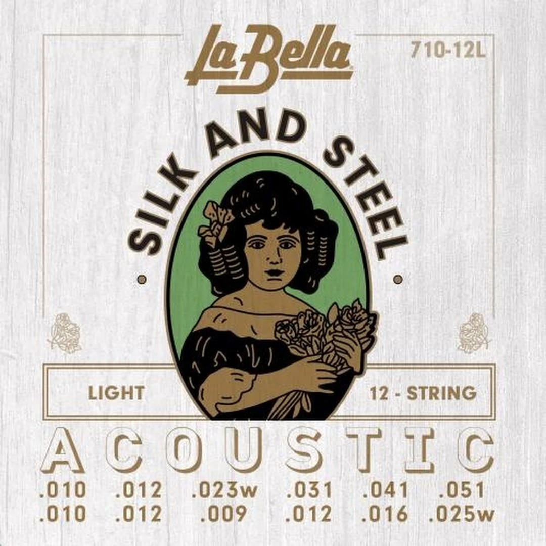Струны для 12-ти струнной акустической гитары La Bella 710-12L