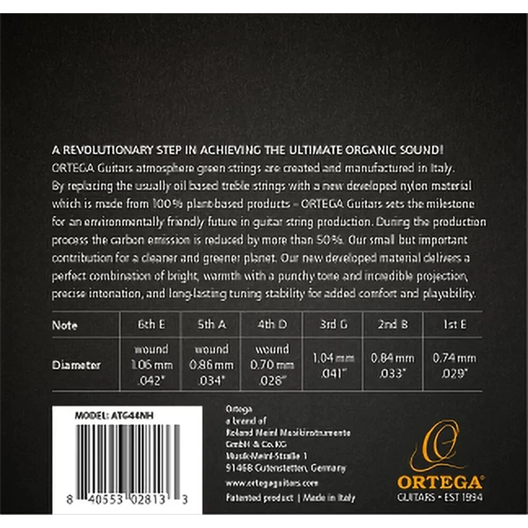 Струны для классической гитары Ortega ATG44NH