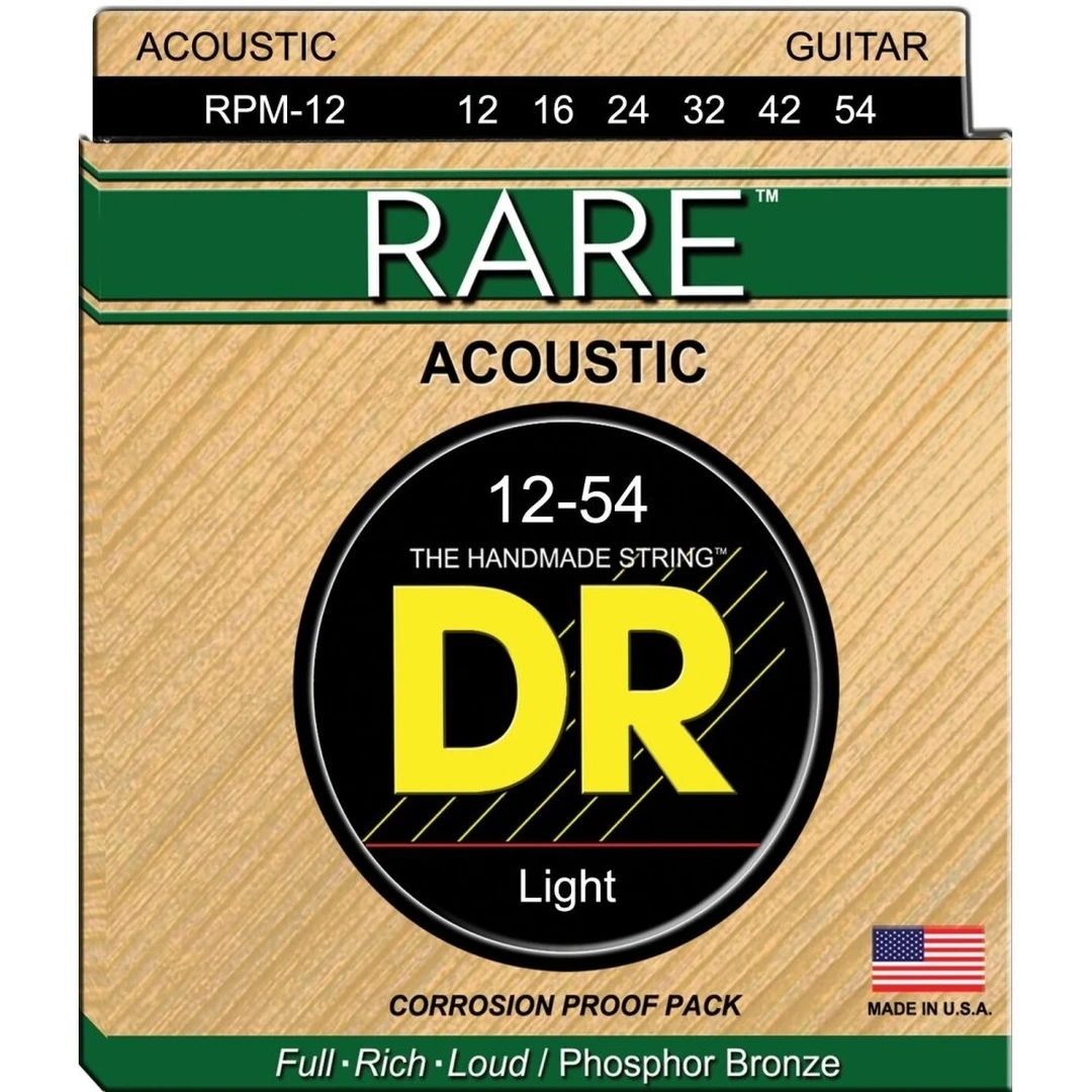 Струны для акустической гитары DR Rare RPM-12 12-54