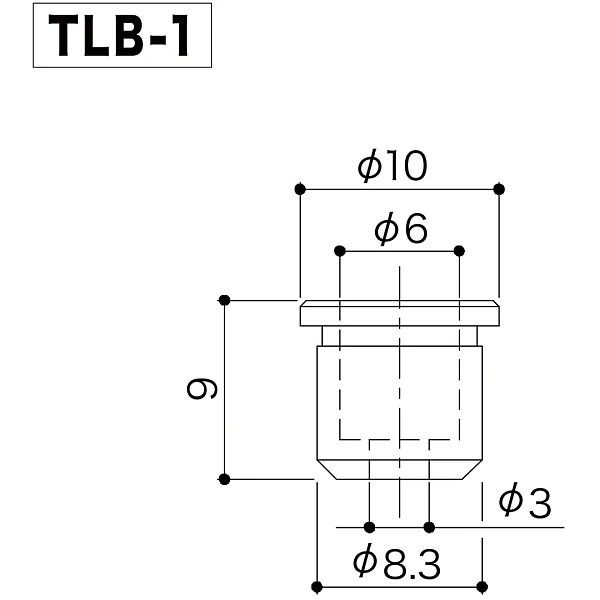 Втулка для крепления струн сквозь корпус Gotoh TLB-1 CK