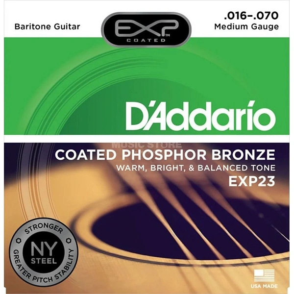 Струны для акустической гитары D’Addario EXP23 16-70