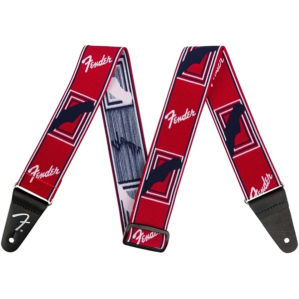 Ремень для гитары Fender WeighLess Monogram Strap Red/White/Blue