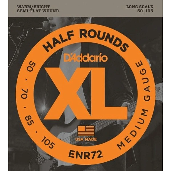 Струны для бас-гитары D’Addario ENR72 50-105