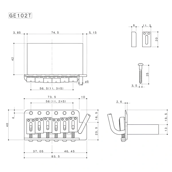 Тремоло Gotoh GE102T CK