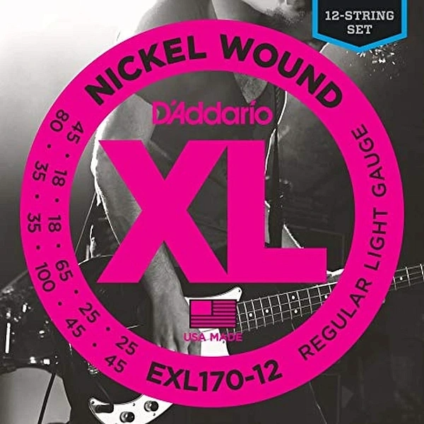 Струны для бас-гитары D’Addario EXL170-12 18-100
