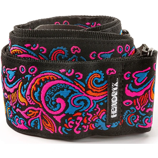 Ремень для гитары Dunlop JH28 Hendrix Blacklight Love Drops Pink