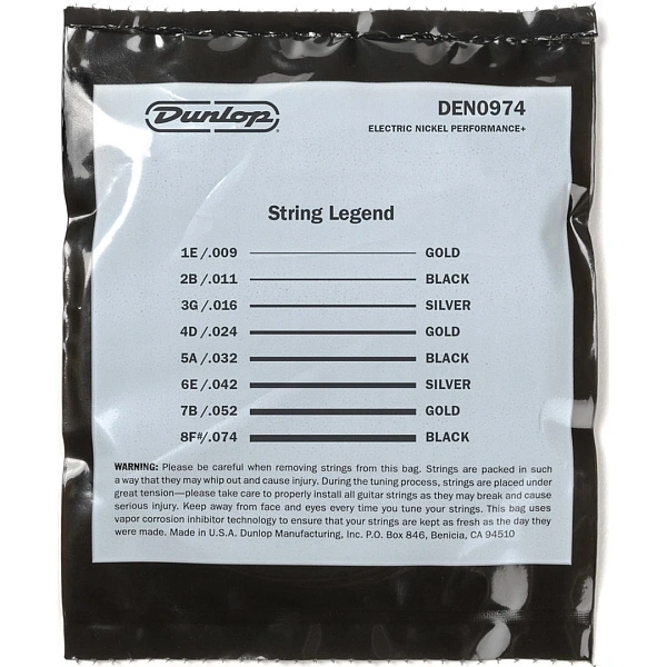 Струны для электрогитары Dunlop DEN09748 9-74