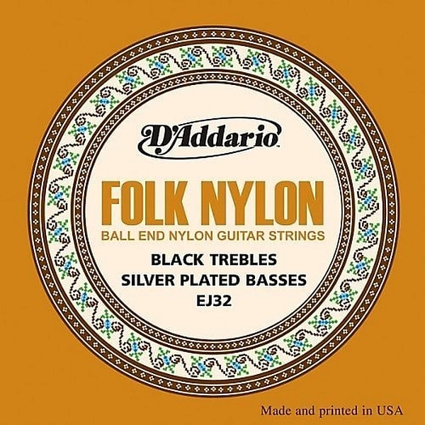 Струны для классической гитары D'Addario EJ32 Black Medium