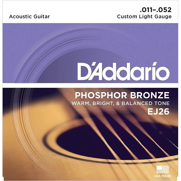 Струны для акустической гитары D'Addario EJ26 11-52