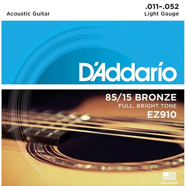 Струны для акустической гитары D'Addario EZ910 11-52