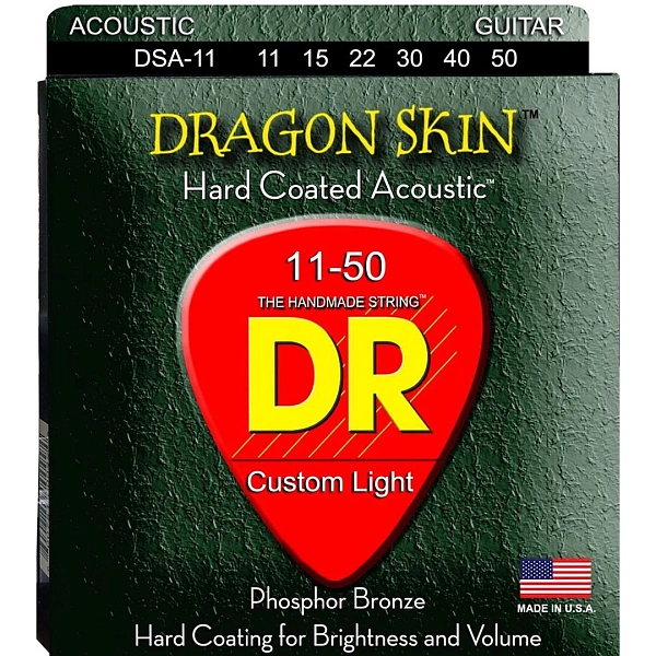 Струны для акустической гитары DR Dragon Skin DSA-11 11-50