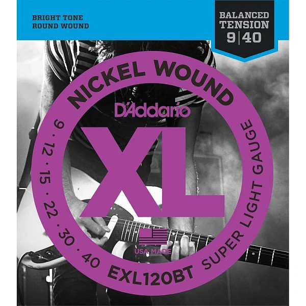 Струны для электрогитары D'Addario EXL120BT 9-40