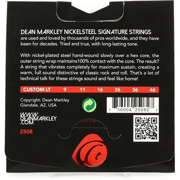 Струны для электрогитары Dean Markley 2508 Signature 9-46