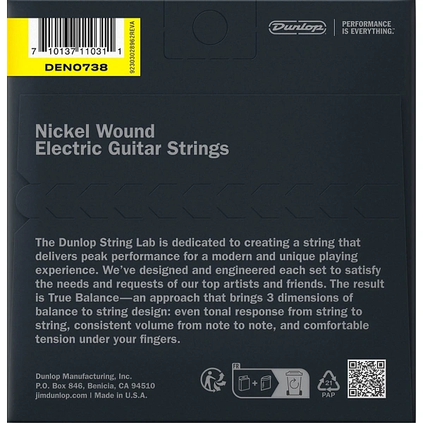 Струны для электрогитары Dunlop DEN0738 7-38