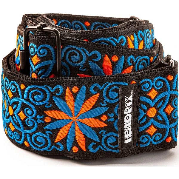 Ремень для гитары Dunlop JH25 Hendrix Blacklight Fillmore Blue