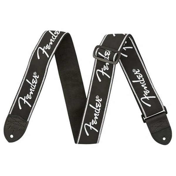 Ремень для гитары Fender Running Spaghetti Logo Strap Black