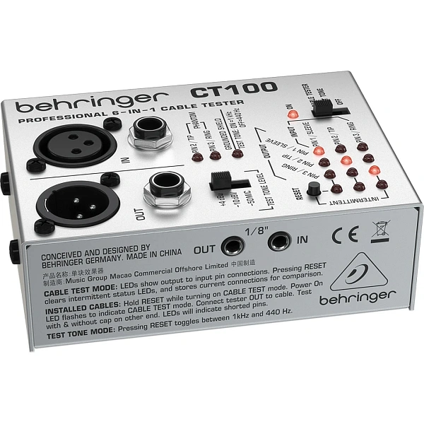 Тестер для кабелей Behringer CT100