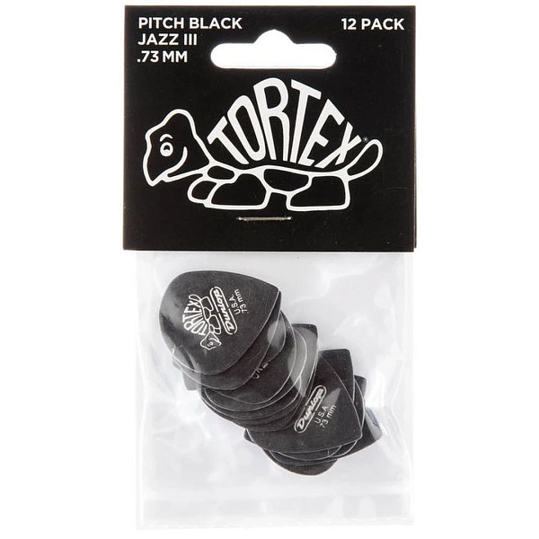 Набор медиаторов Dunlop 482P.73 Tortex Pitch Black Jazz III