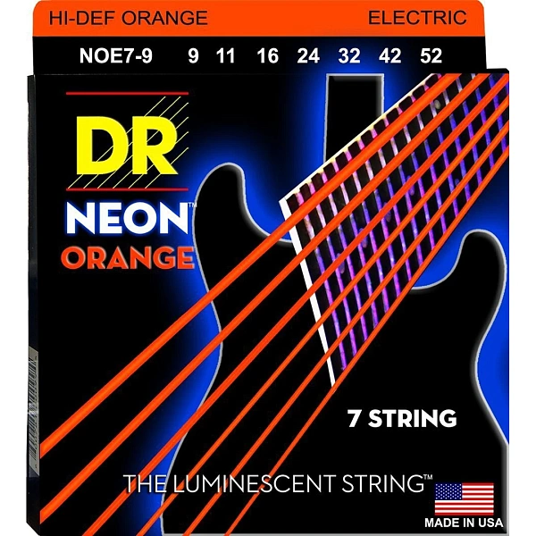 Струны для электрогитары DR Neon NOE7-9 9-52 7-String