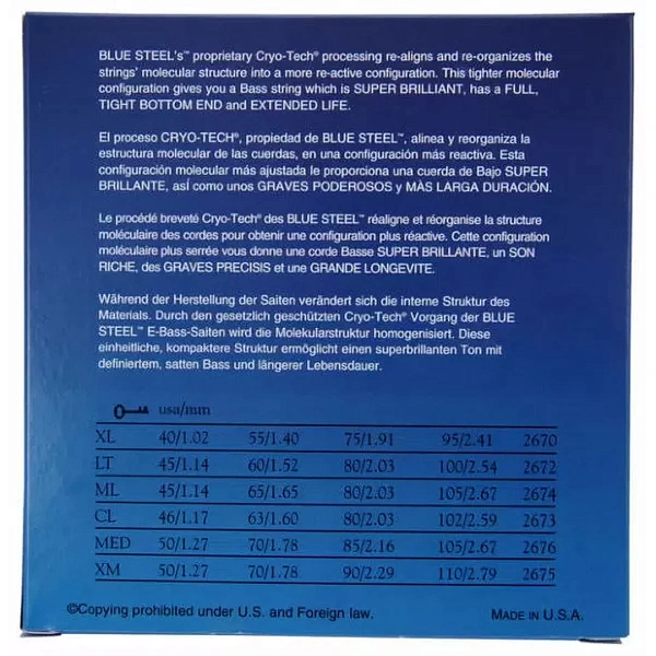Струны для электрогитары Dean Markley 2557 Blue Steel 13-56