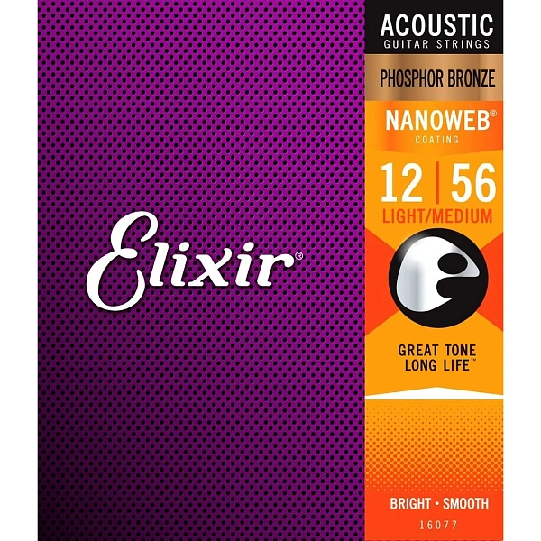 Струны для акустической гитары Elixir 16077 12-56