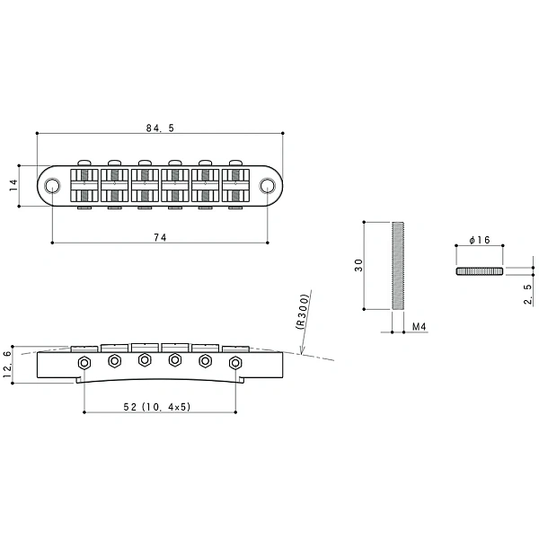 Бридж Gotoh GE103B C