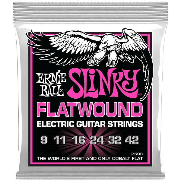 Струны для электрогитары Ernie Ball 2593 Super Slinky Flatwound