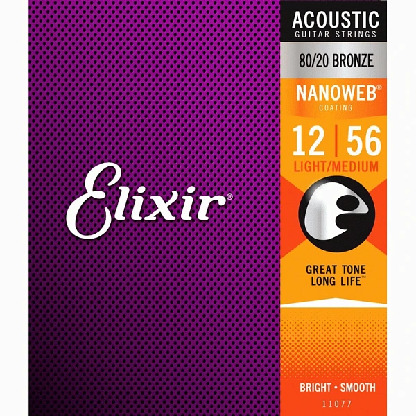 Струны для акустической гитары Elixir 11077 12-56