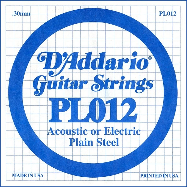 Струна для гитары D'addario PL012