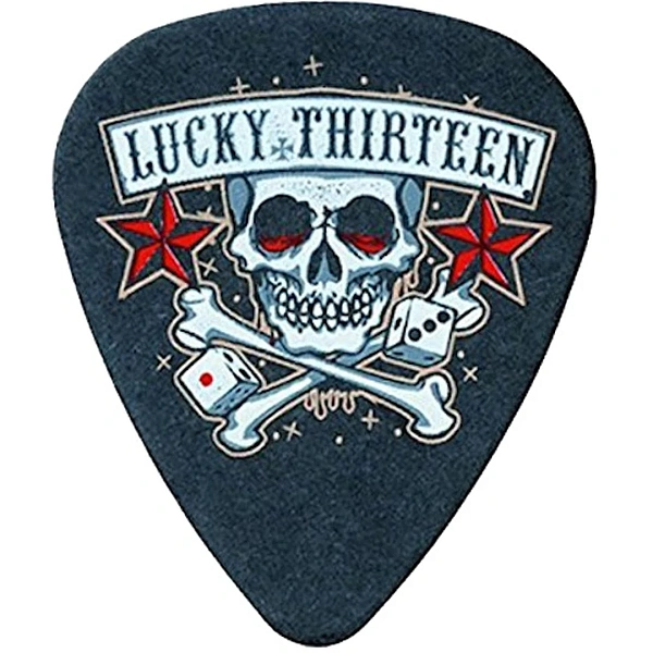 Медиатор Dunlop L11R1.0 Lucky 13 Skull Dice 1.0