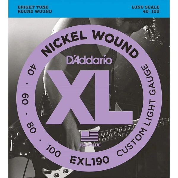 Струны для бас-гитары D’Addario EXL190 40-100