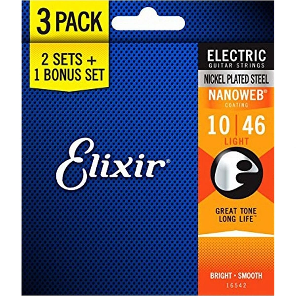 Струны для электрогитары Elixir 16542 10-46 Bonus Set