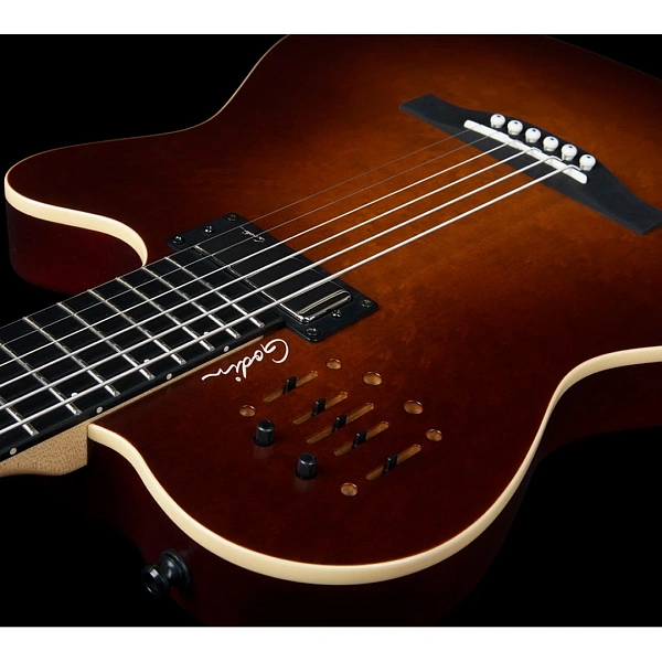 Полуакустическая гитара Godin A6 Ultra Baritone Burnt Umber SG