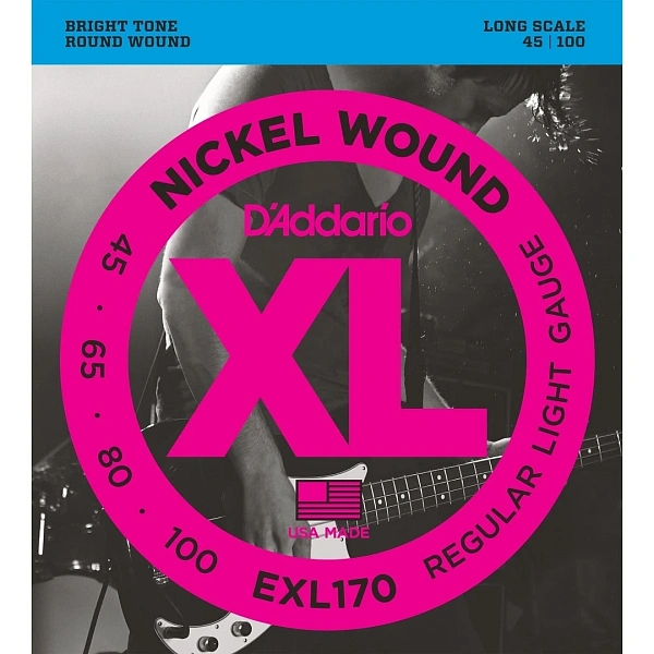 Струны для бас гитар D'Addario EXL170 45-100 4-String