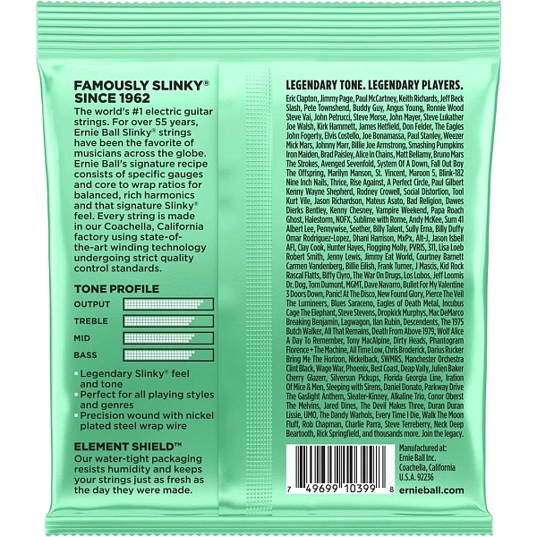 Струны для электрогитары Ernie Ball 2229 8-42