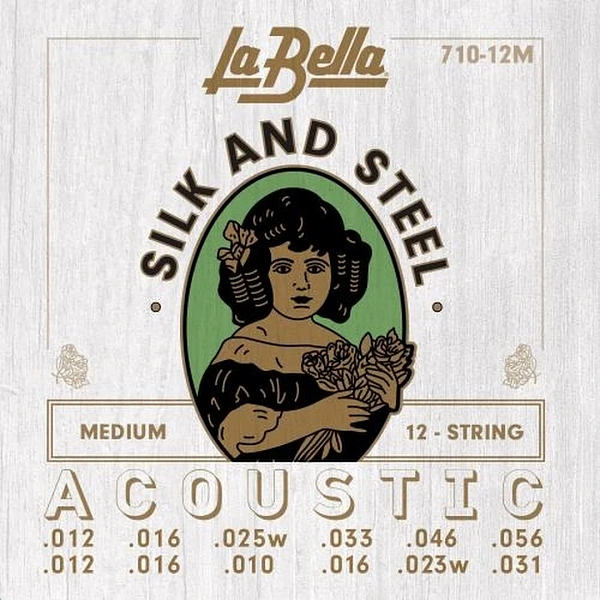 Струны для 12-ти струнной гитары La Bella 710-12M