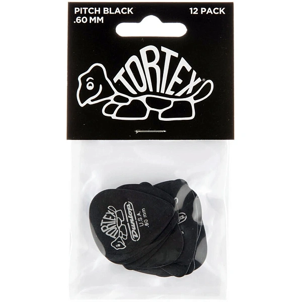 Набор медиаторов Dunlop 488P.60 Tortex Pitch Black Standard .60