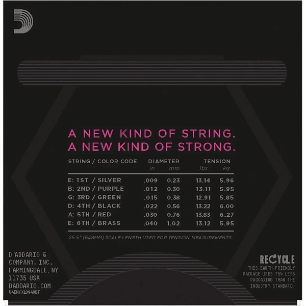 Струны для электрогитары D’Addario NYXL0940BT 9-40