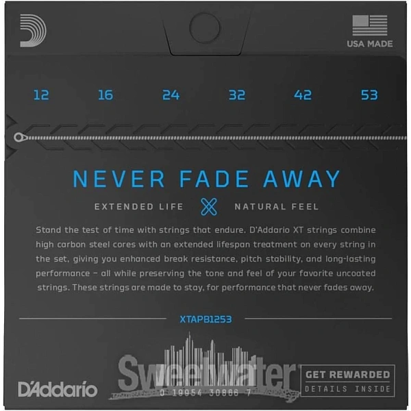 Струны для акустической гитары D'Addario XTAPB1253 12-53