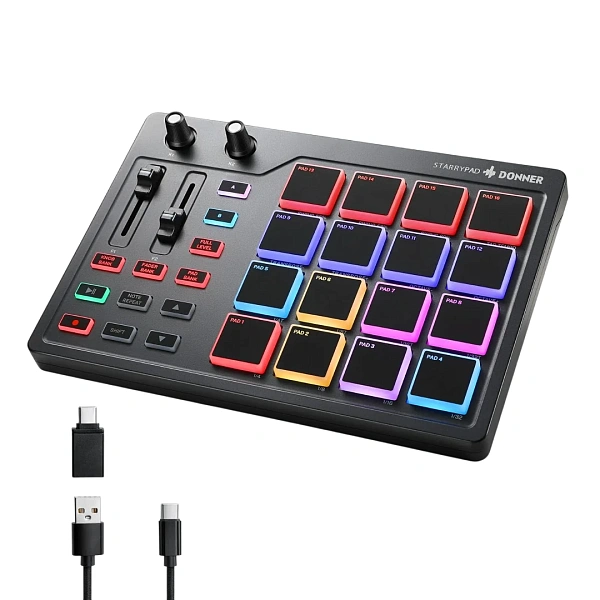 MIDI-контроллер Donner DPD-16 EC3305